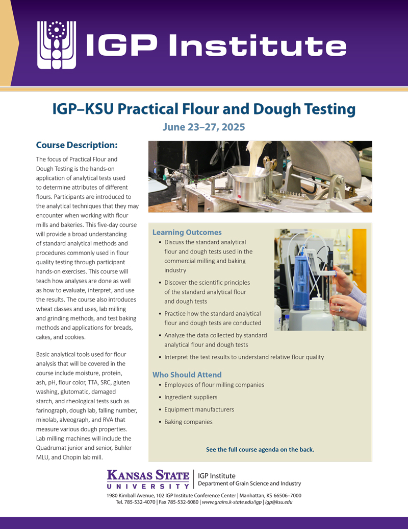 practical flour and dough testing flyer